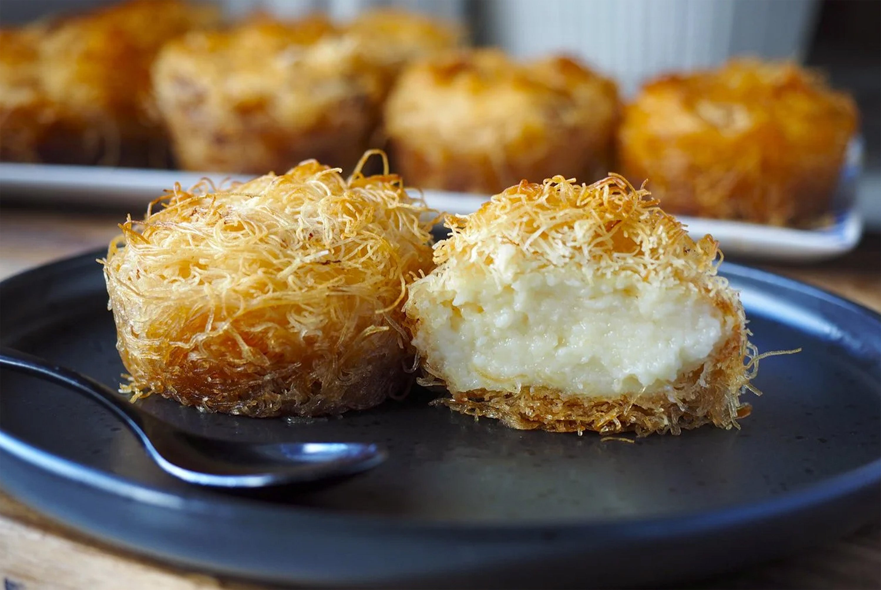 Golden Kataifi Custard Cups with Mastiha Syrup