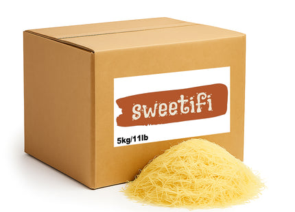 Sweetifi Bulk Kataifi Shredded Fillo Dough, Dried Chopped Kataifi, 5 Kg