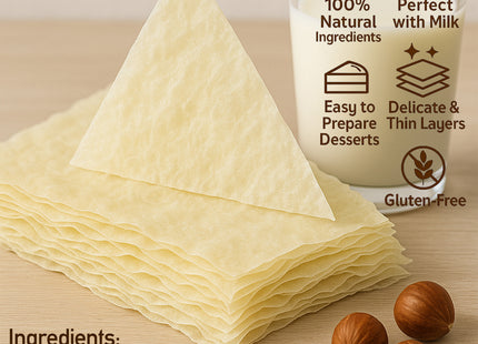 Sweetifi Gullac Sheets – Gluten-Free Traditional Turkish Güllaç Dessert Leaves, Thin Delicate Layers for Milk-Based Desserts