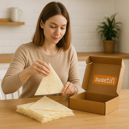 Sweetifi Gullac Sheets – Gluten-Free Traditional Turkish Güllaç Dessert Leaves, Thin Delicate Layers for Milk-Based Desserts