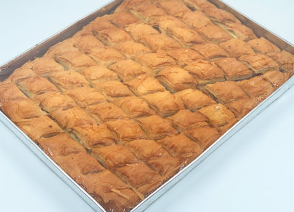 Sweetifi Dry Baklava Dessert, Traditional Turkish Walnut Baklava with Tray, Ready to Syrup