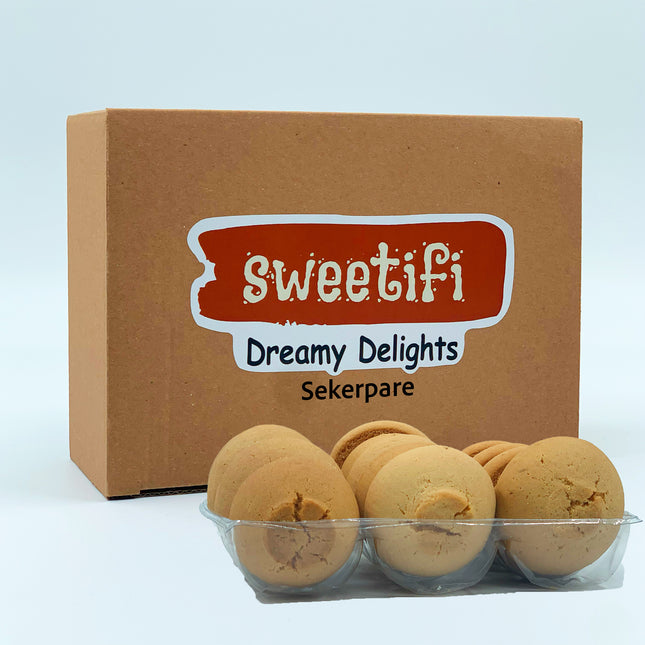 Sweetifi Dry Sekerpare Dessert, Traditional Sweet Baked Semolina Cookies, Ready to Syrup or Eat