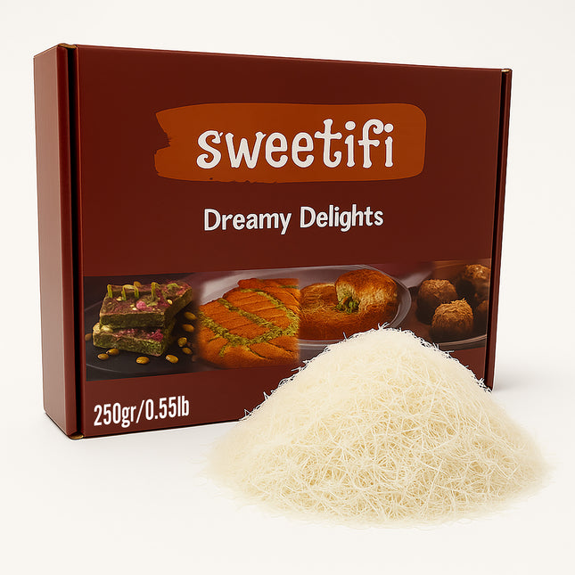 Sweetifi Kataifi Shredded Fillo Dough, Dried Chopped Kataifi for Dubai Chocolate, Authentic Kataifi Pastry for Desserts and Sweet Treats