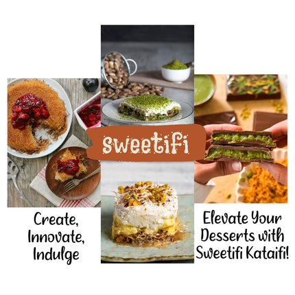 Sweetifi Bulk Kataifi Shredded Fillo Dough, Dried Chopped Kataifi