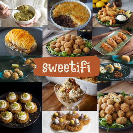 Sweetifi Gluten-Free Kataifi Pastry, Dried & Chopped Shredded Phyllo Dough for Middle Eastern Desserts, Kunafa & Rolls, Crafted for Sweet & Savory Creations, 200gr/7Oz